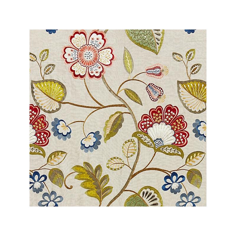 Sample 27071-002 Willowood Embroidery, Bloom - Scalamandre Fabric (SC 000227071)