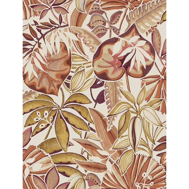 Sample CBS4515 Caroline et Bettina, Amber Feuilles Peel and Stick Wallpaper by NuWallpaper