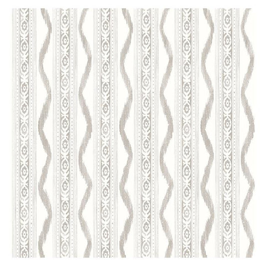 Search AST4348 Erin Gates Rhys Stone IKAT Stripe Wallpaper Stone A-Street Prints Wallpaper