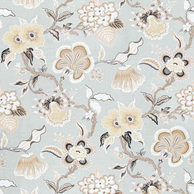 View 174030 Hothouse Flowers Mineral by Schumacher Fabric