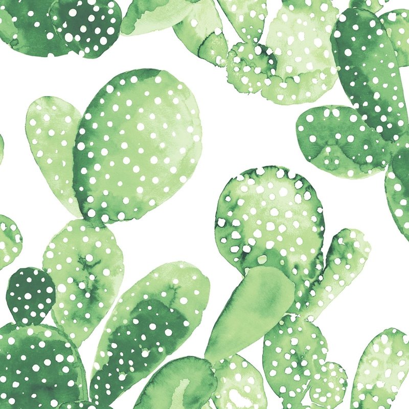 Looking DD138902 Design Department Mimi Green Cactus Wallpaper Green Brewster