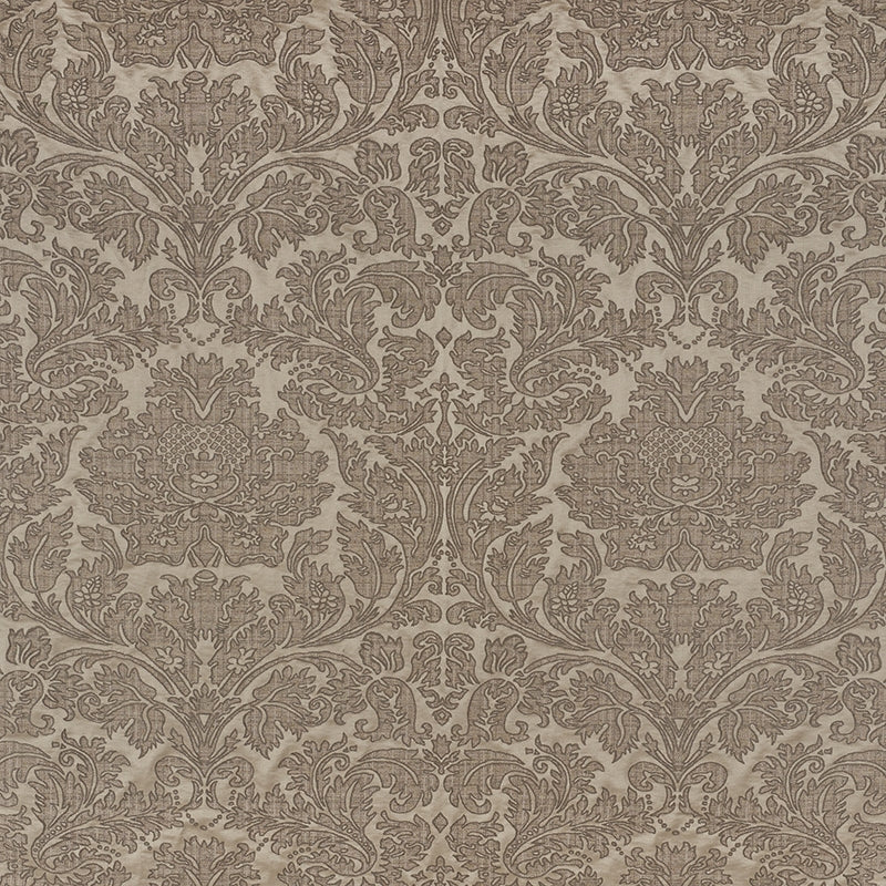 Purchase sample of 71481 Belice Damasco, Pewter by Schumacher Fabric