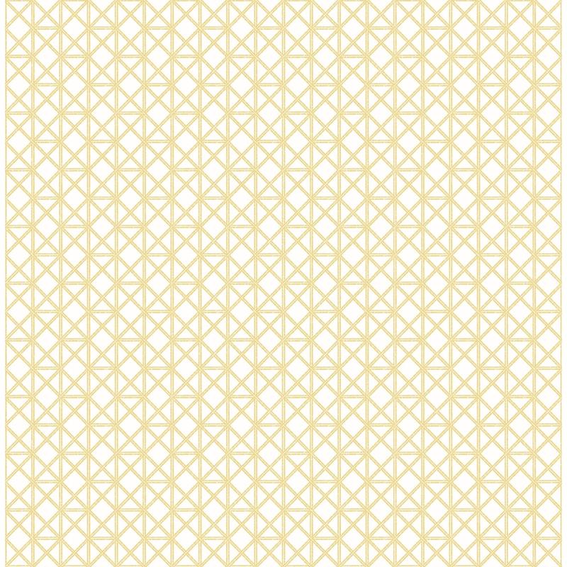 Select 2969-26003 Pacifica Lisbeth Yellow Geometric Lattice Yellow A-Street Prints Wallpaper