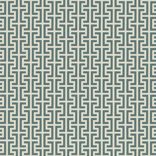 Shop 5008055 Temple Peacock Blue Schumacher Wallpaper