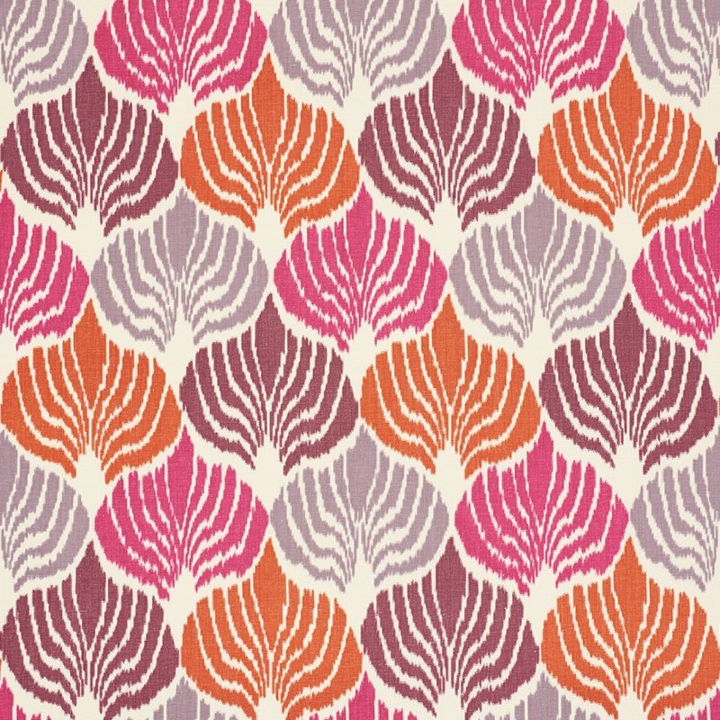 Purchase sample of 72590 Kimono Ikat, Berry by Schumacher Fabric
