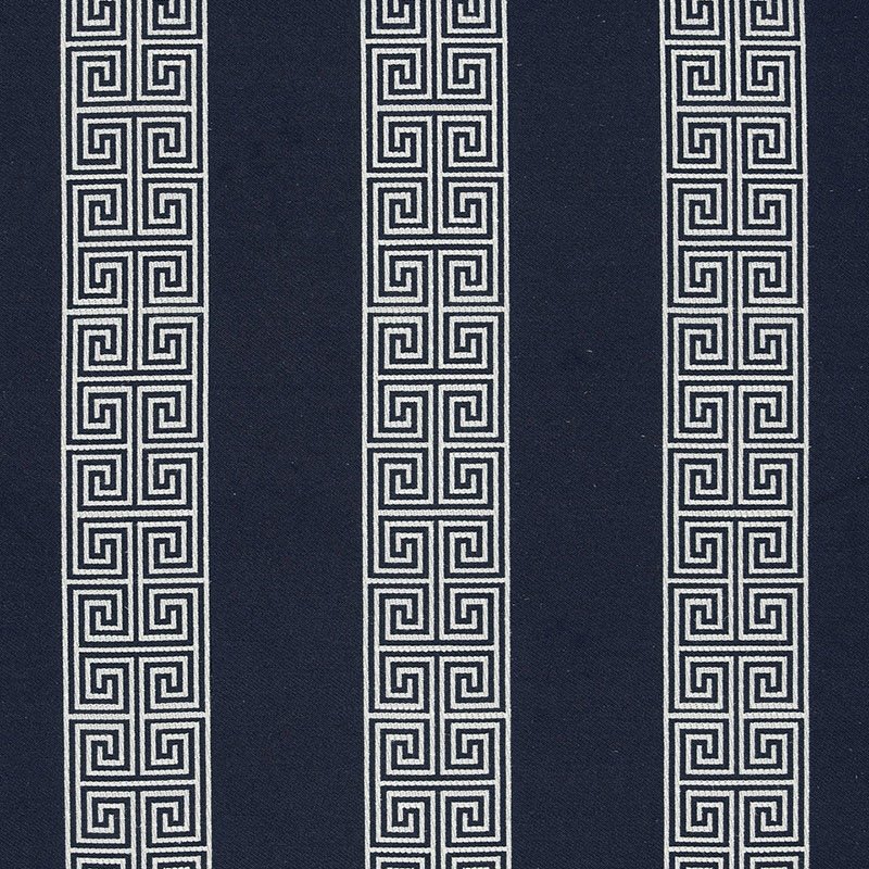 Purchase sample of 64603 Maiandros Weave, Indigo by Schumacher Fabric