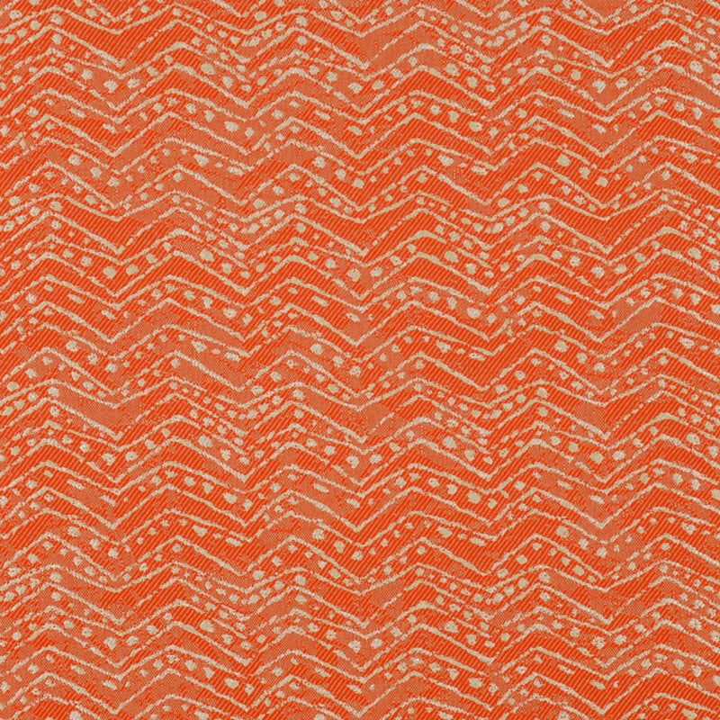 Save F4166 Papaya Orange Chevron Greenhouse Fabric