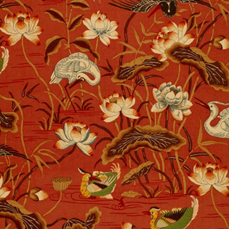 Acquire 172930 Lotus Garden Lacquer by Schumacher Fabric