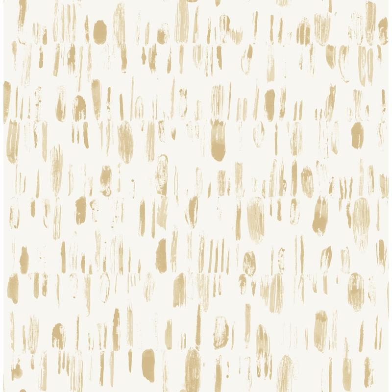 Sample 2973-90203 Daylight, Dwell Gold Brushstrokes by A-Street Prints Wallpaper