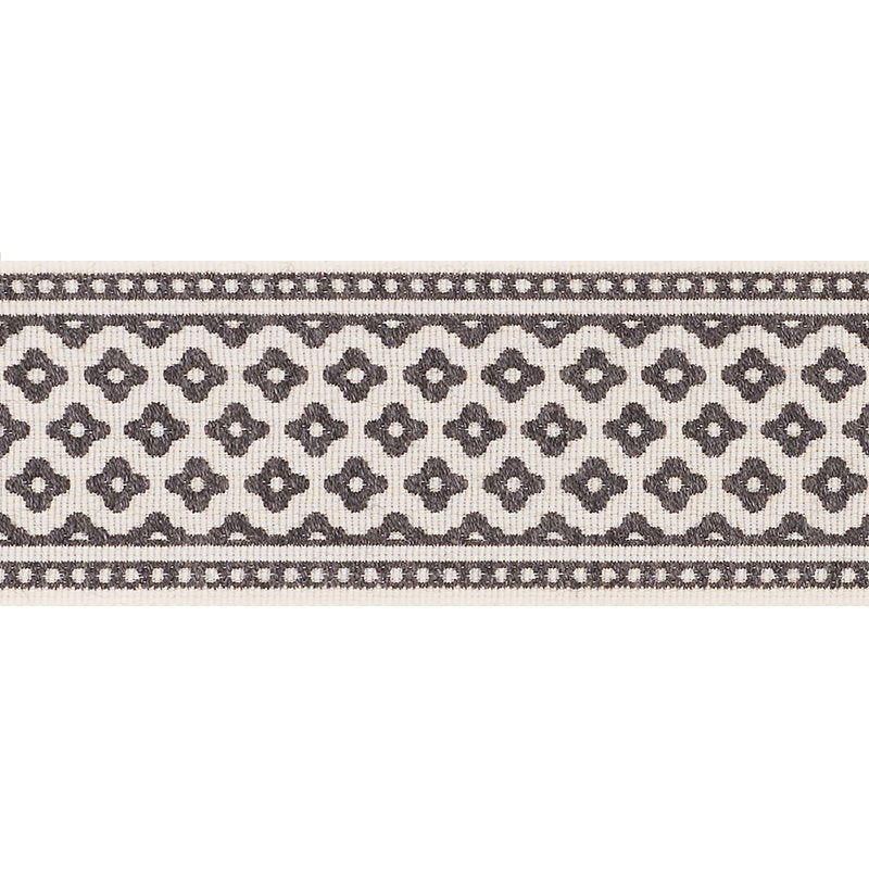 72312 | Cherie Tape, Charcoal - Schumacher Fabric