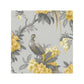 Sample M1662 Archive Collection, Golden Pheasant Grey Floral Wallpaper by Brewster