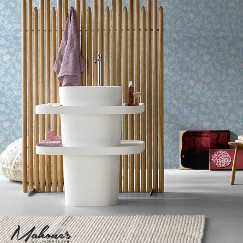 View 5012130 Anthoza Sky Schumacher Wallcovering Wallpaper