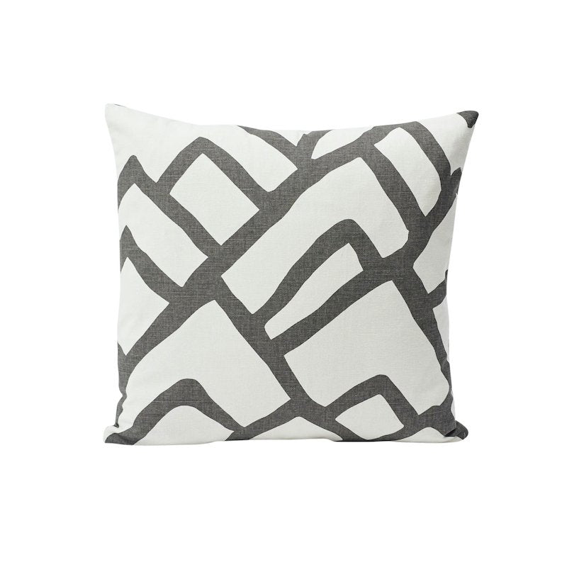 So7673218 Freeform Tape Pillow Black By Schumacher Furniture and Accessories 1,So7673218 Freeform Tape Pillow Black By Schumacher Furniture and Accessories 2