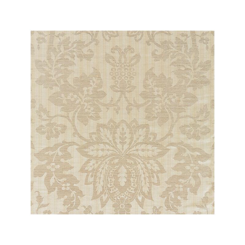 Sample 27136-001 Metalline Damask, Champagne - Scalamandre Fabric (SC 000127136)