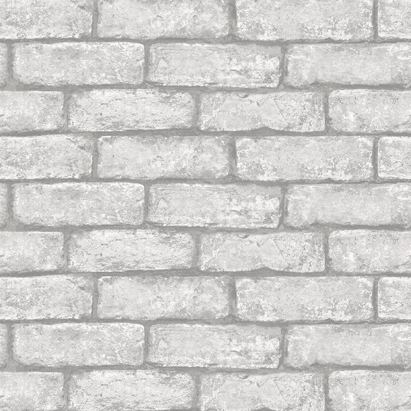Save NH3060 Cambridge Brick Grey Graphics Peel and Stick by Wallpaper
