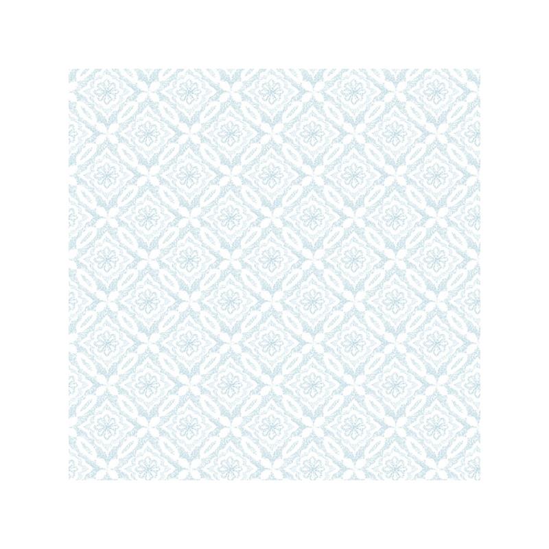 Sample 3122-10704 Flora and Fauna Hugson Teal Quilted Damask by Chesapeake Wallpaper