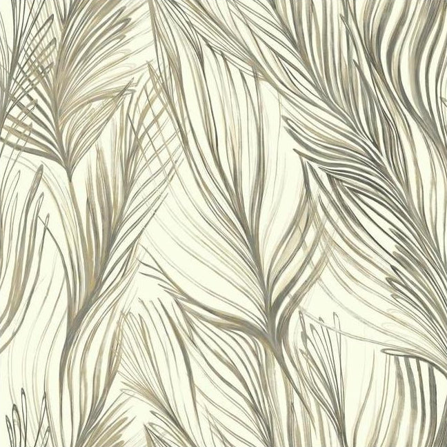 Buy NA0503 Botanical Dreams Peaceful Plume Grey by Candice Olson Wallpaper