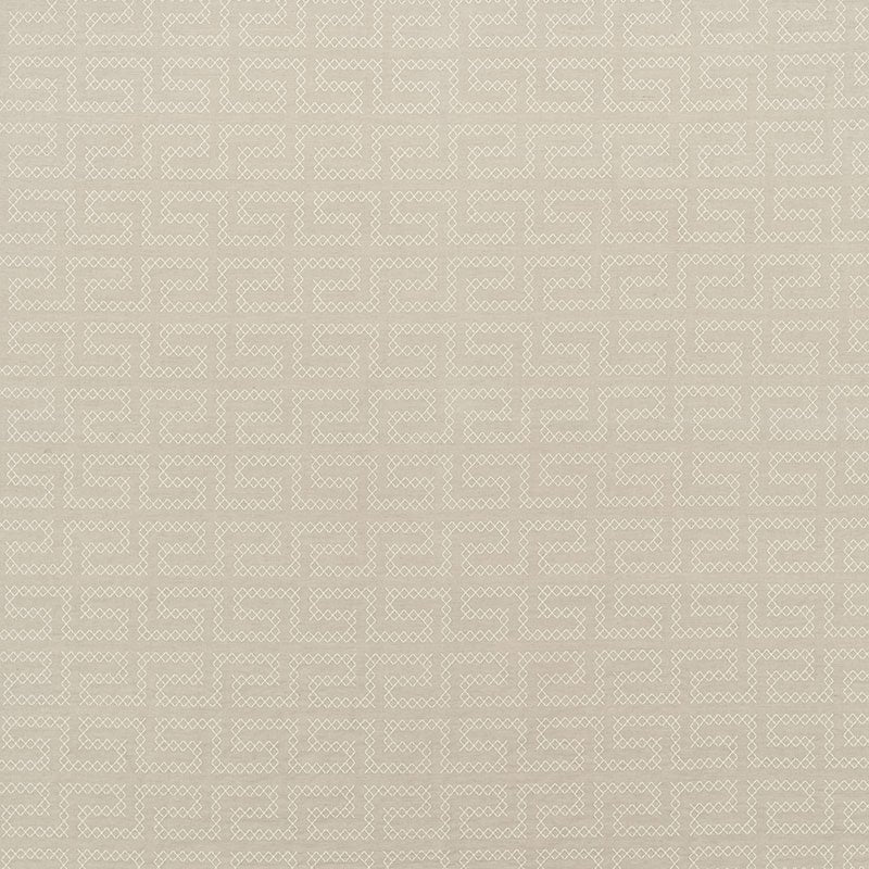Purchase sample of 70231 A Maze Embroidery, Sand by Schumacher Fabric