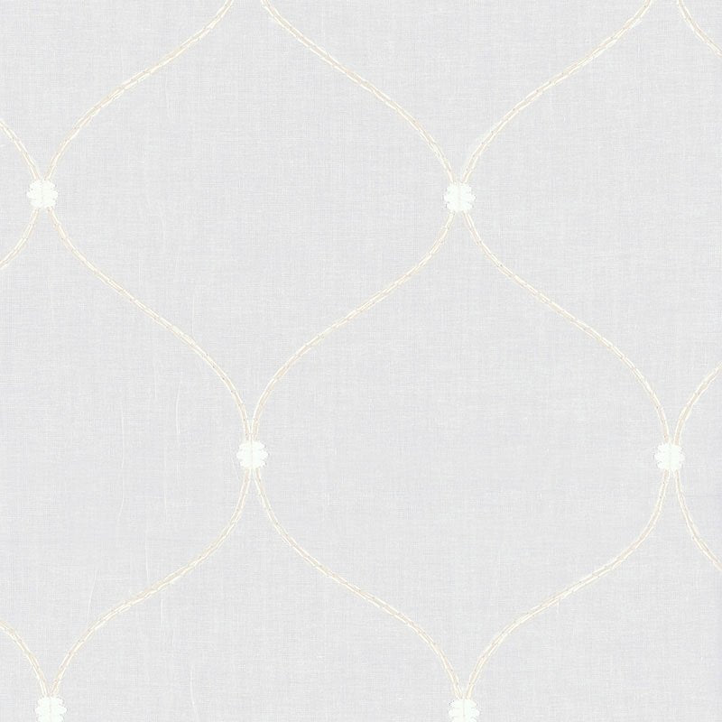 Purchase sample of 56000 Celena Sheer Embroidery, Sand by Schumacher Fabric