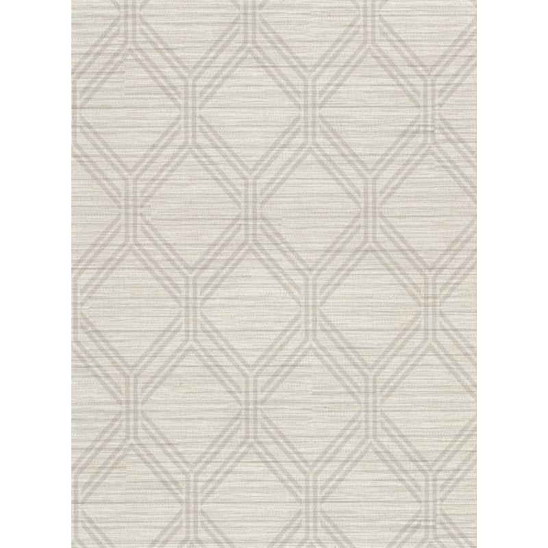 Sample 2910-2730 Warner Basics V, Vaughan Taupe Geometric Wallpaper by Warner