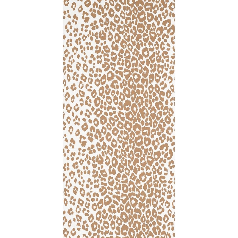 Acquire 5007017 Iconic Leopard Camel Schumacher Wallcovering Wallpaper