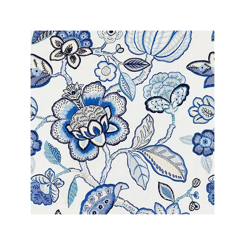 Sample 27126-002 Coromandel Embroidery, Porcelain - Scalamandre Fabric (SC 000227126)
