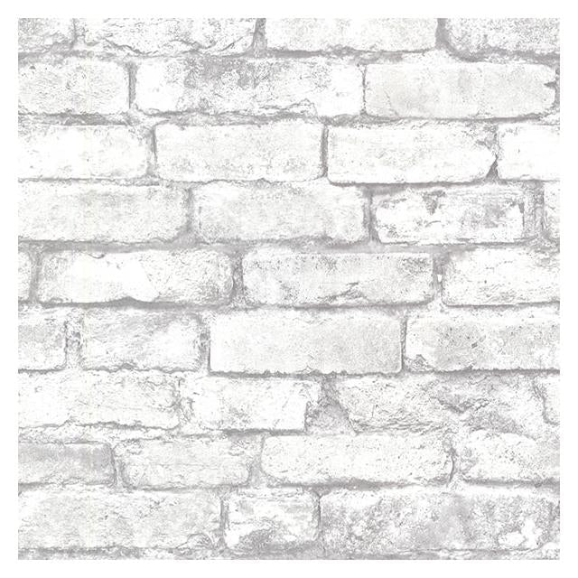 Purchase sample of 2604-21261 Oxford, Brickwork Light Grey Exposed Brick by Beacon House Wallpaper