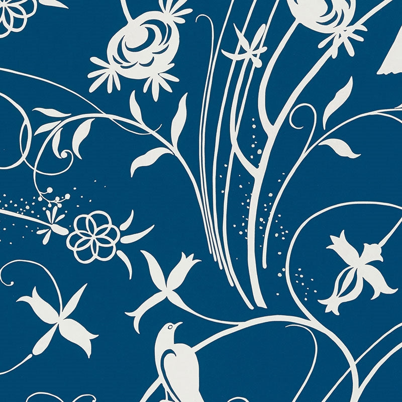 Buy 5007624 Sky Meadow Blue Schumacher Wallpaper