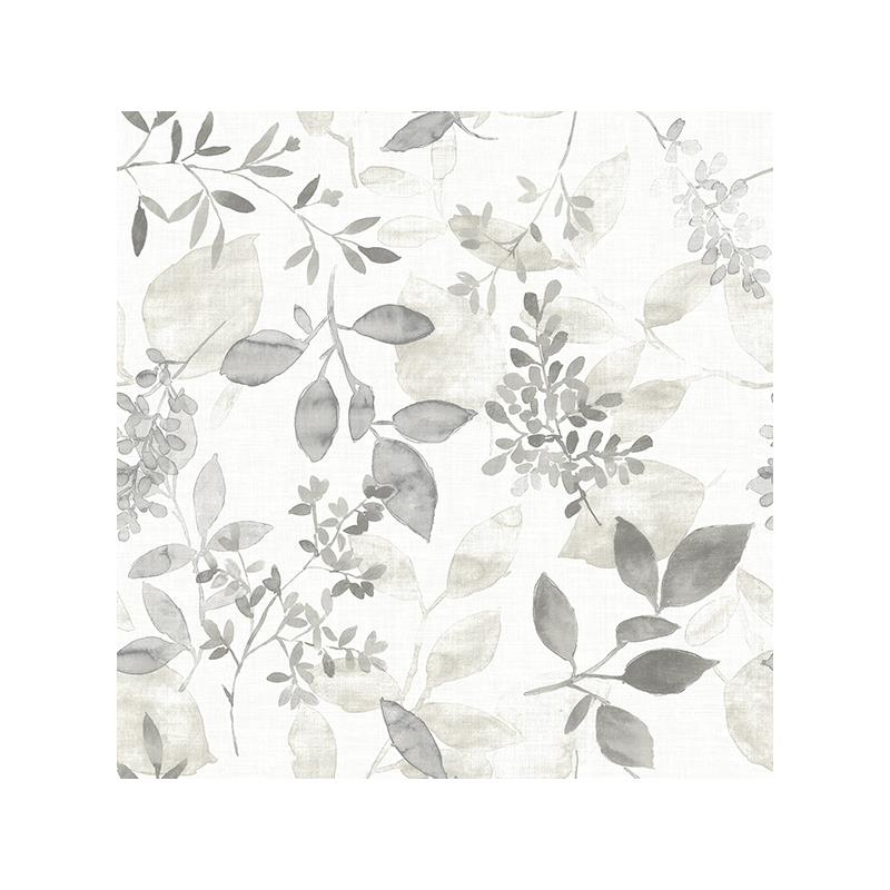 Sample 2716-23867 Gossamer Grey Botanical Wallpaper
