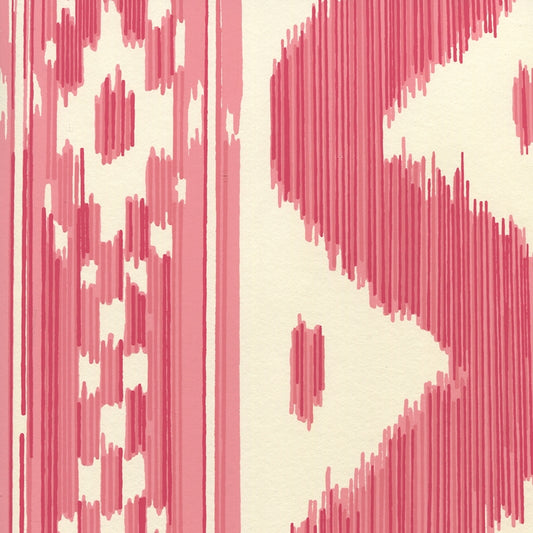 Buy 2020-06OWP Bali Hai Reds on Off White by Quadrille Wallpaper