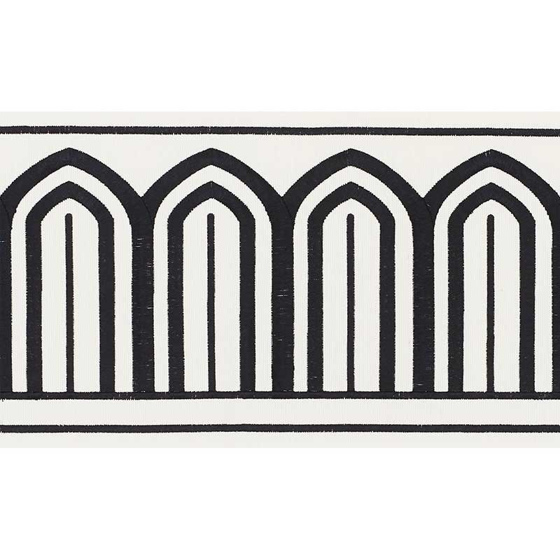 70775 Arches Embroidered Tape Wide Marine by Schumacher