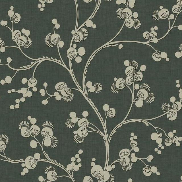 View SS2502 Silhouettes Dahlia Trail Black York Wallpaper