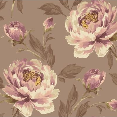 Select CB11009 Ave Marie Brown Floral by Carl Robinson Wallpaper
