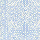 Sample CP1000W-04 Persia, New Blue On Almost White by Quadrille Wallpaper