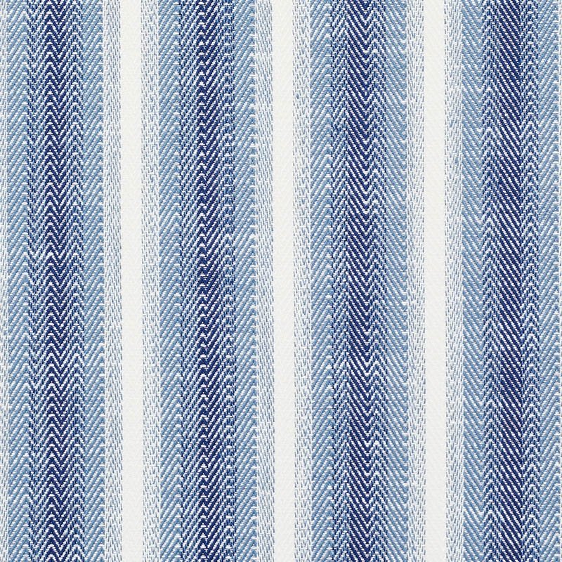 Purchase sample of 76660 Colada Stripe, Blue by Schumacher Fabric