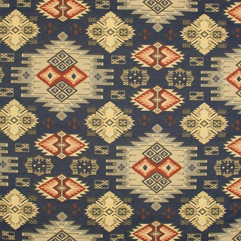 Sample CORK-1 Corky, Navy Blue Light Blue Stout Fabric