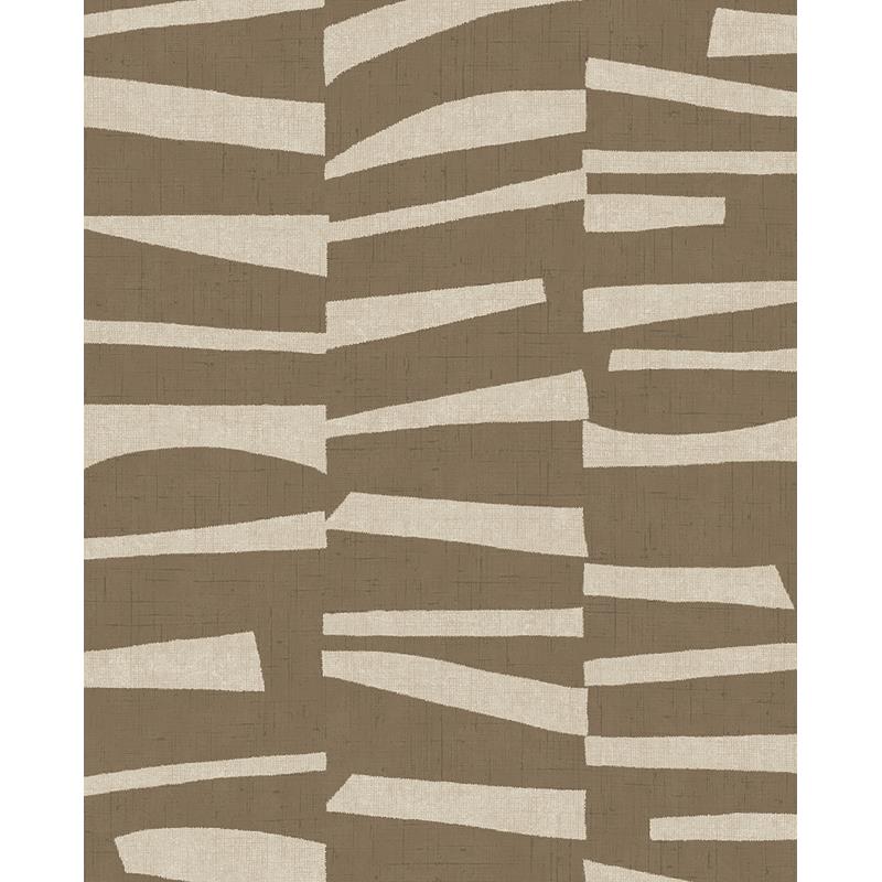 Sample EJ318023 Twist, Ode Brown Staggered Stripes by Eijffinger
