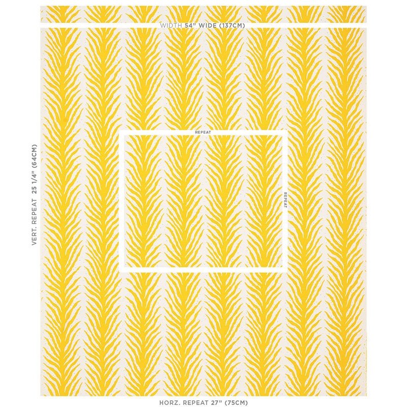Select 179481 Creeping Fern Lemonade By Schumacher Fabric