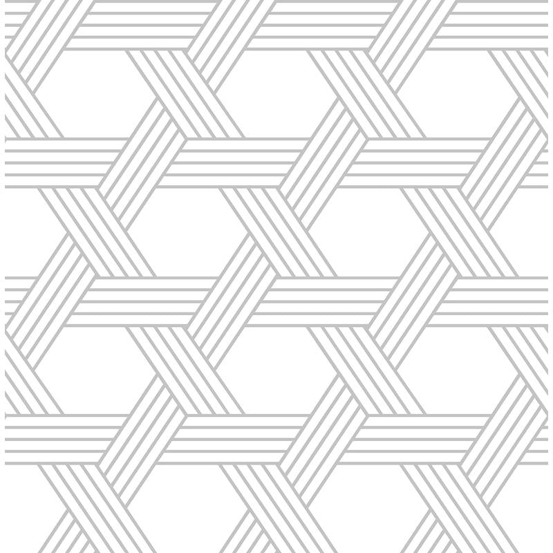 Sample SLS3515 Silver Illusion Self Adhesive, Geometrics Peel and Stick Wallpaper