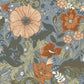 Select 2999-13108 Annelie Victoria Blue Floral Nouveau Blue A-Street Prints Wallpaper