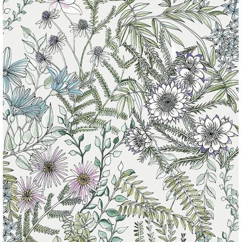Select 2821-12901 Folklore. Full Bloom Off-White A-Street Wallpaper