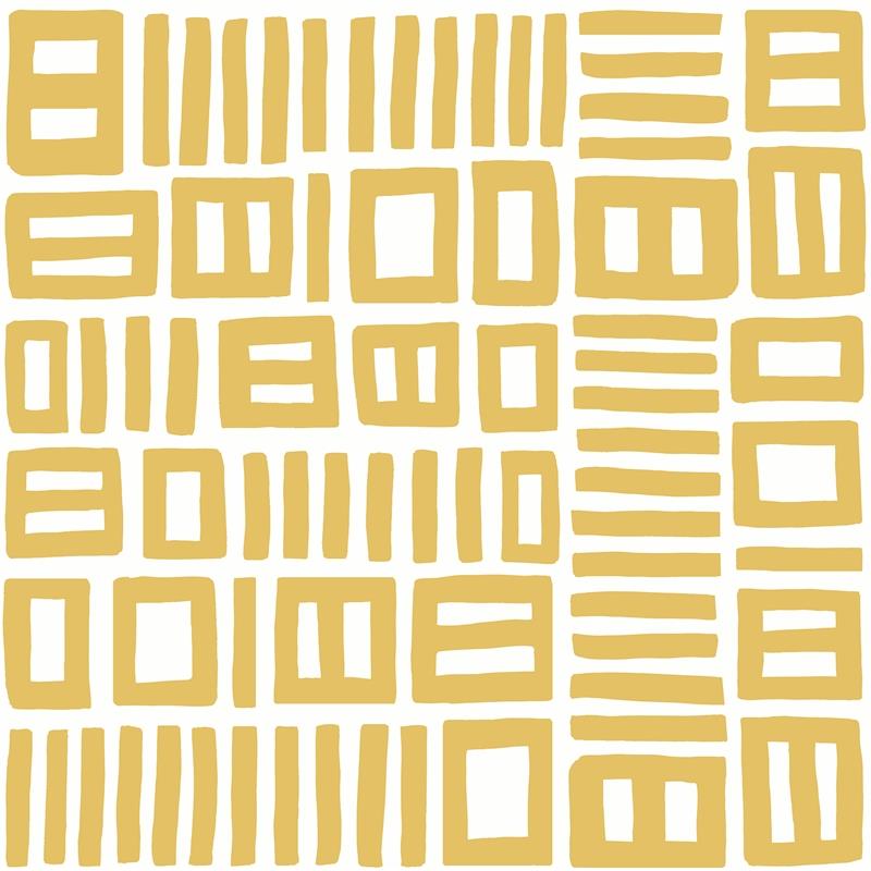 Shop BPS4056 Black Pepper Yellow Traverse Peel & Stick Wallpaper Yellow by NuWallpaper