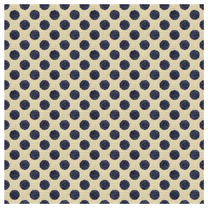 View 34070.516.0 Posie Dot Navy Dots Beige by Kravet Design Fabric