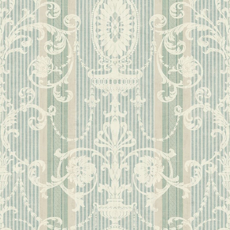 Sample VF30004 Manor House Scroll Stripe Wallquest