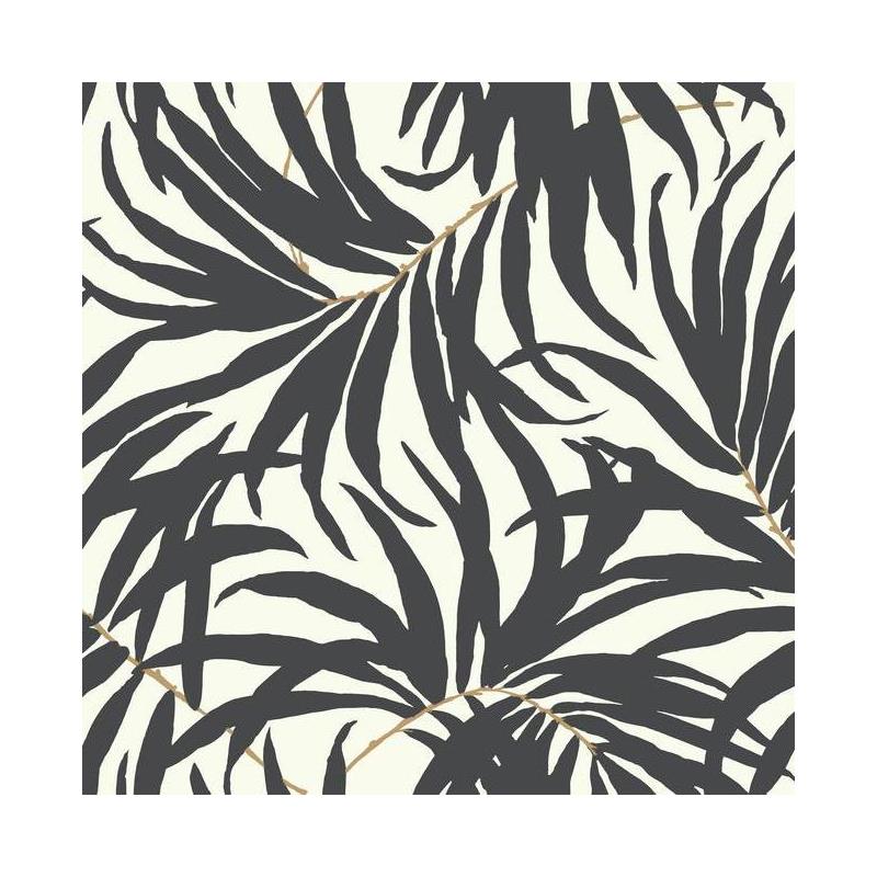Sample AT7056 Ashford Tropics, Bali Leaves  color white leaf by Ashford House Wallpaper