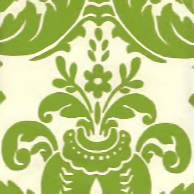 Save 302162W Monty Apple Green on Off White by Quadrille Wallpaper