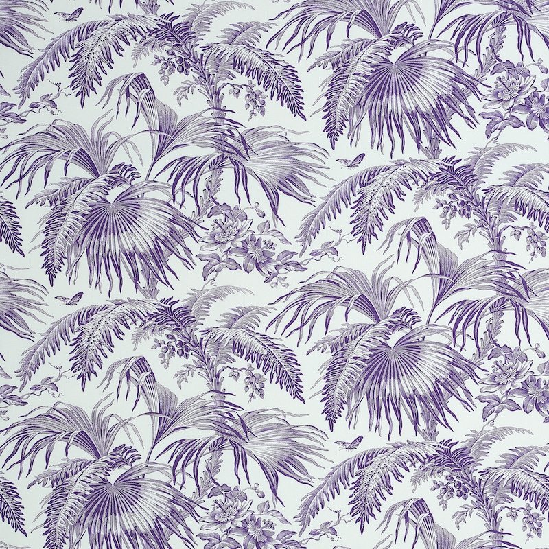 Buy 179512 Toile Tropique Purple by Schumacher Fabric