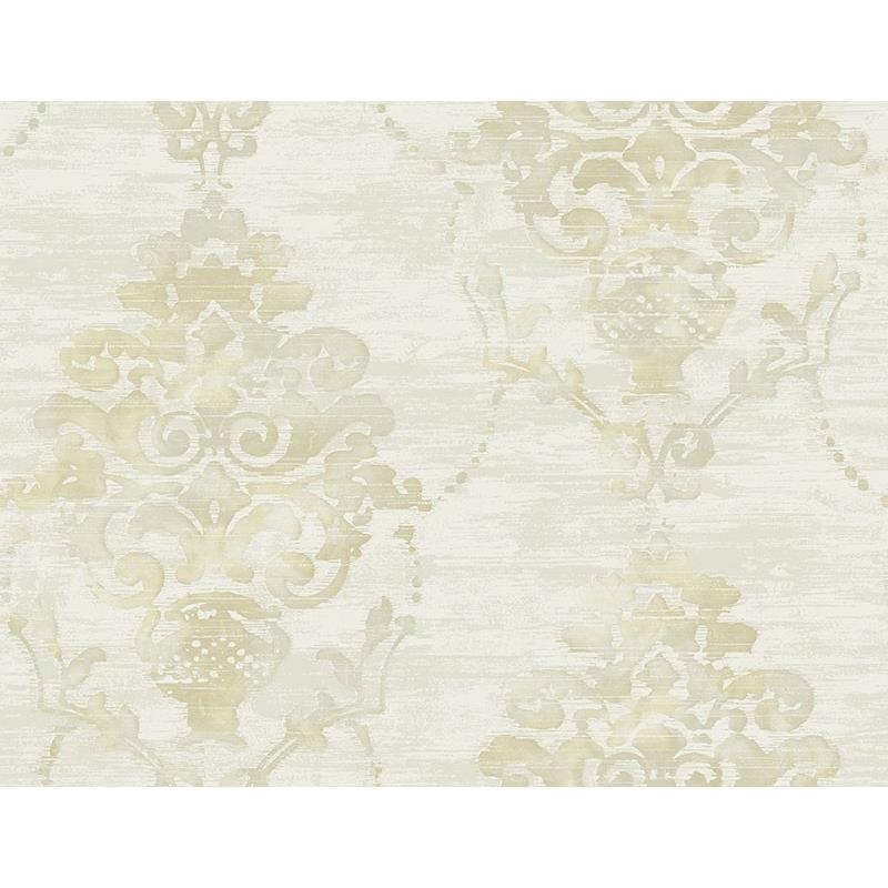 Order FI71007 French Impressionist Off White Damask by Seabrook Wallpaper