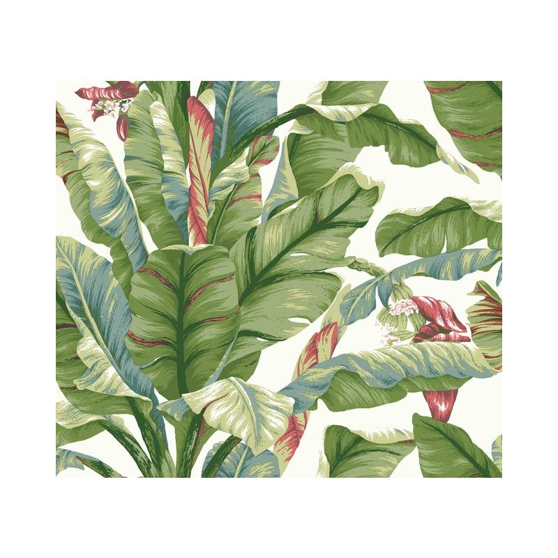 Sample PSW1034RL Tropics, Botanical Green Peel and Stick Wallpaper