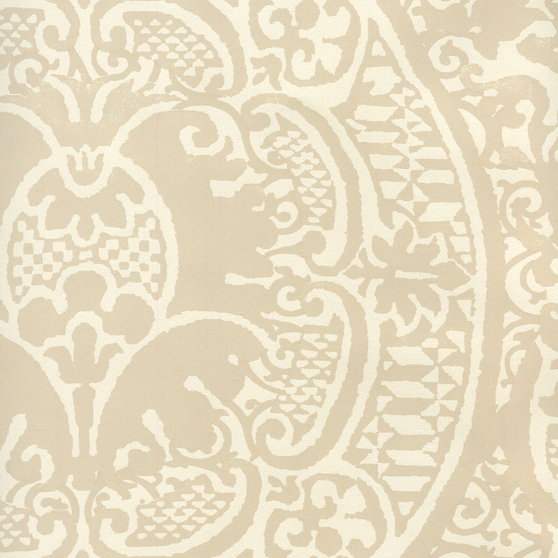 Sample 352000W-02OWP Veneto, Beige On Off White by Quadrille Wallpaper